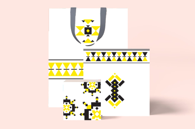 Dual Color Aztec Motifs Design Kit