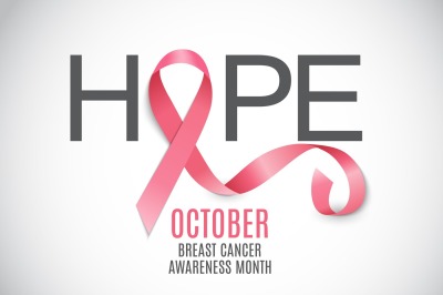 Breast Cancer Awareness Month Pink Ribbon Background. Vector