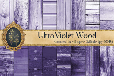 42 Ultra Violet Wood Texture Digital Papers, Barn Wood Paper