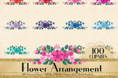 100 Flower Arrangement Clip Arts Flower Border Bridal Shower