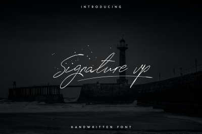 Signature vp - Handwritten font