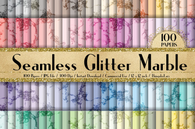 100 Seamless Glitter Marble Texture Digital Papers