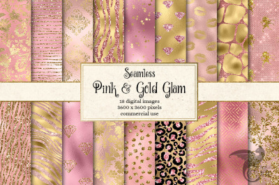 Pink and Gold Glam Textures