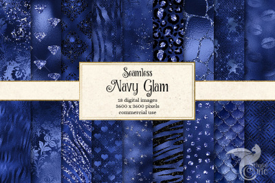 Navy Glam Textures and Patterns