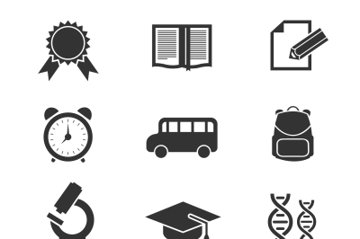 School and education vector icons