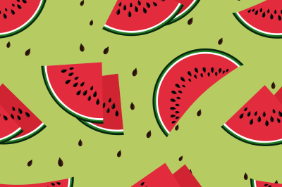 Watermelons vector seamless pattern