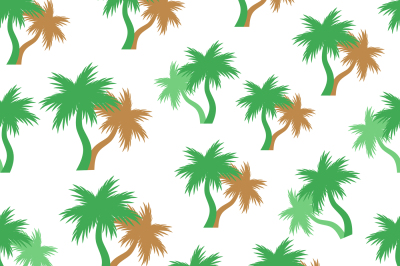 Tropical palm trees seamless pattern