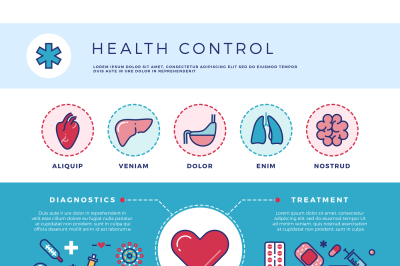 Health control technology&2C; medicine healthcare vector concept for web 