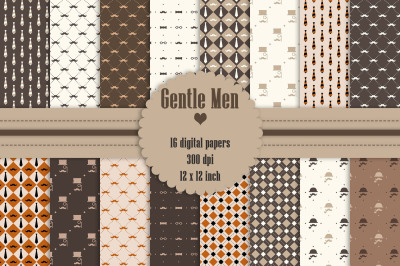 16 Gentlemen, Father Day, Like a Sir Digital Papers