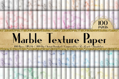 100 Pastel Marble Texture Digital Papers 12 x 12 inch