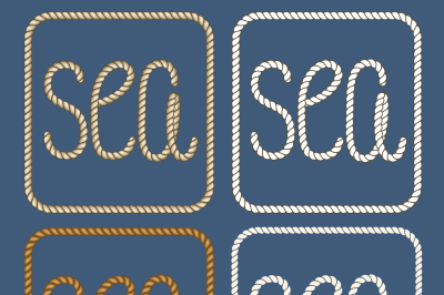 Sea nautical ropes design elements