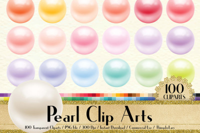 100 Realistic Matte Pearl Clip Arts, Bridal Shower Clip Arts