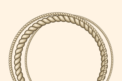 Round marine ropes frame for text