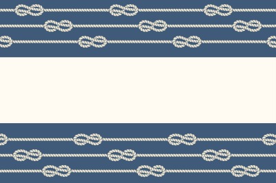 Marine ropes and knots borders frame
