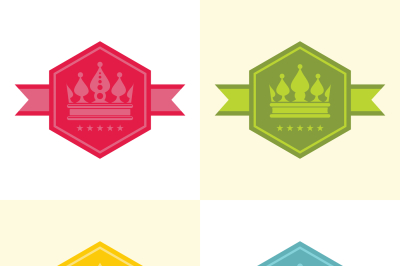 Light crown icons in color