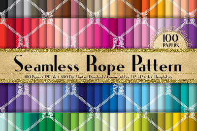 100 Seamless Rope Pattern Digital Papers, Beach Wedding