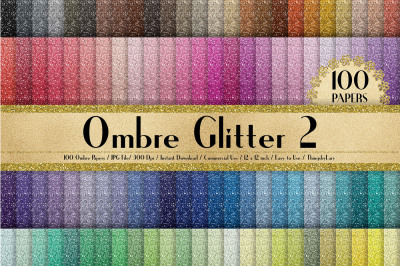 100 Seamless Ombre Glitter Texture Digital Papers