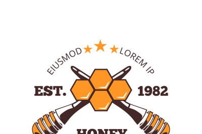 Beekeeper, honey vector emblem, logo