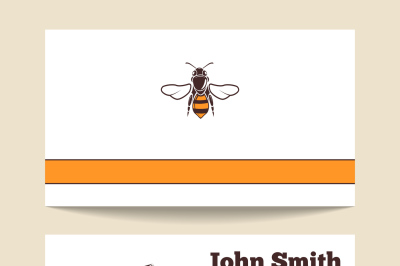 Beekeeper vector business card template