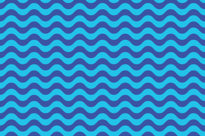 Blue sea waves seamless pattern