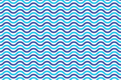 Blue ocean waves marine seamless pattern