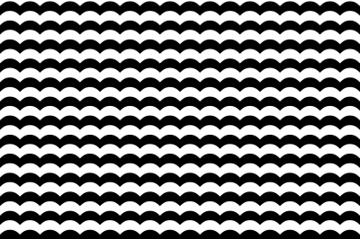 Waves seamless pattern in black and white