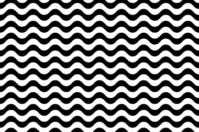 Waves seamless pattern in black and white