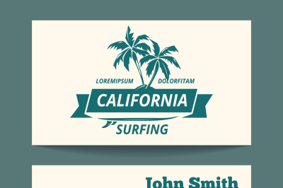 Surfing card template