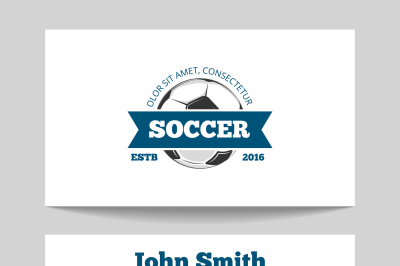 Soccer business card