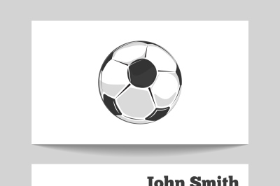 Soccer coach business card template with logo