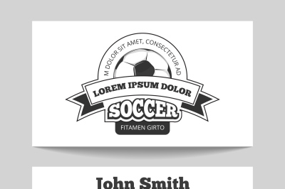 Soccer club business card