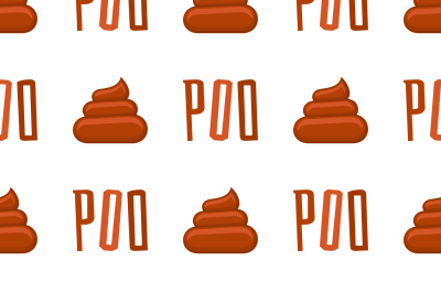 Poo seamless pattern