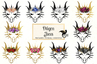 Dragon Faces Clipart