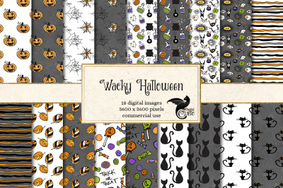 Wacky Halloween Digital Paper