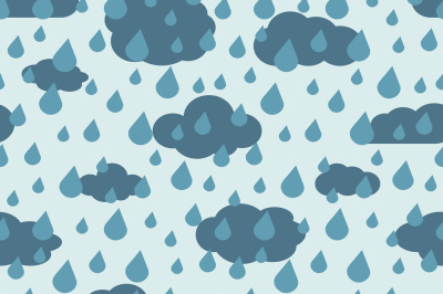 Vector rainy weather seamless pattern