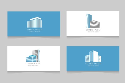 Real estate logo with business card template design