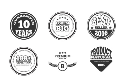 High quality&2C; premium&2C; guarantee vintage vector wax seals labels&2C; badg