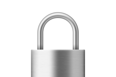 Vector realistic closed padlock