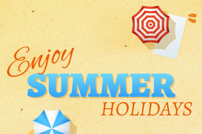 Summer beach party banner flyer background vector template