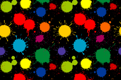 Paint splatter vector seamless pattern