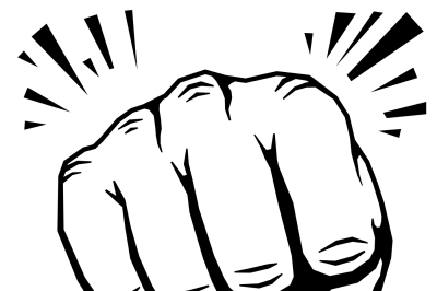 Punching fist hand vector illustration