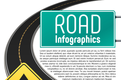 Road trip map vector infographics