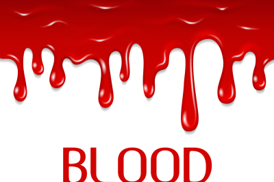 Dripping seamless blood. Horror vector concept illustration