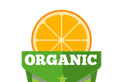 Organic natural fruit juice label template