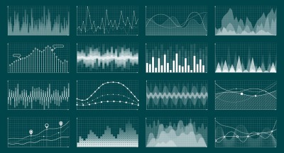 Currency grow chart. Stock graph diagram, finance and economic market 