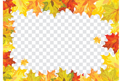 Maple leaves on transparency grid