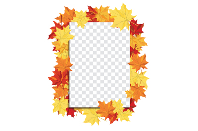 Maple leaves on transparency grid