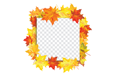 Maple leaves on transparency grid