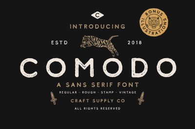Comodo Font Family + Illustrations