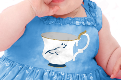 Fancy Teacup | SVG | PNG | DXF